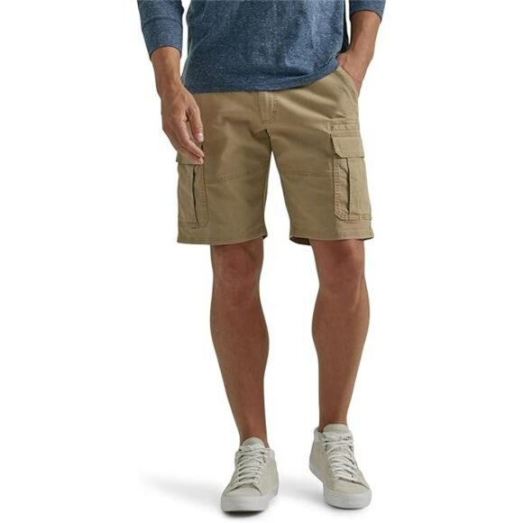 Wrangler Mens Cargo Shorts Stretch Twill Relaxed Fit Outdoor Workwear 10 In - Picture 6 of 6